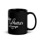 Vintage Retro Graphic Jake LaMotta's Lounge Black Glossy Mug