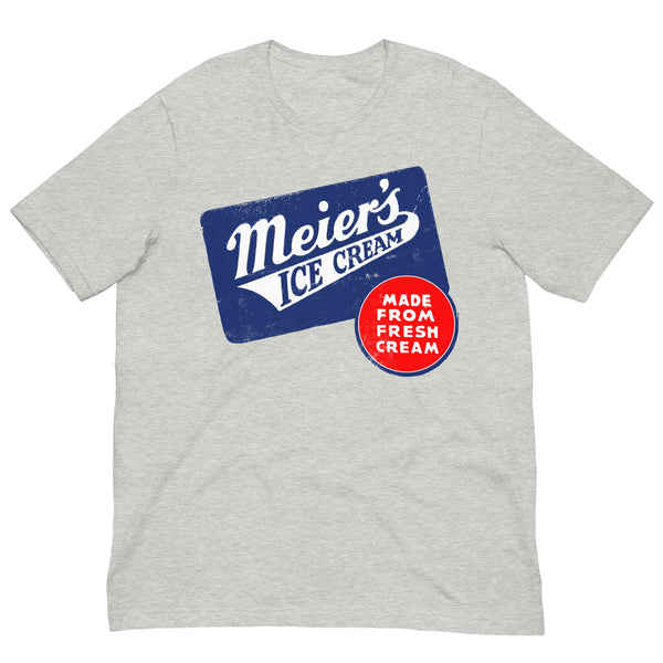 Vintage Retro Graphic Meier's Ice Cream Unisex T-Shirt Athletic Heather