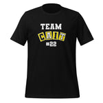 team caitly clark iowa women's basketball black t shirt