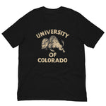 Vintage Retro Graphic University of Colorado Unisex T-Shirt Black