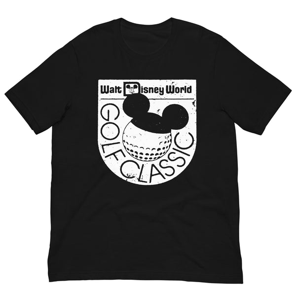 Vintage Retro Graphic Walt Disney World Classic PGA Golf Unisex T-Shirt Black