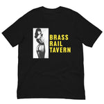 Vintage Retro Graphic Brass Rail Tavern Gentlemen's Club Unisex T-Shirt Black