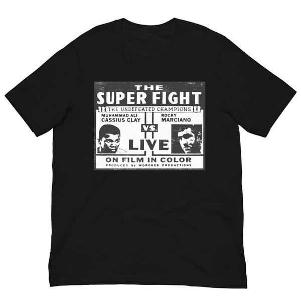 Vintage Retro Graphic Muhammad Ali vs Rocky Marciano Boxing Unisex T-Shirt Black