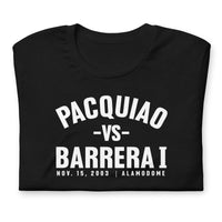 Vintage Retro Graphic Manny Pacquiao vs Barrera I Boxing Unisex T-Shirt