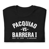 Vintage Retro Graphic Manny Pacquiao vs Barrera I Boxing Unisex T-Shirt