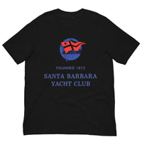 Vintage Retro Graphic Santa Barbara Yacht Club Unisex T-Shirt Black