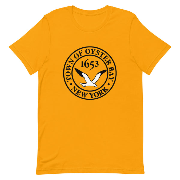 Oyster Bay New York gold unisex t-shirt