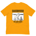 Vintage Retro Graphic Sagebrush Brothel Unisex T-Shirt Gold