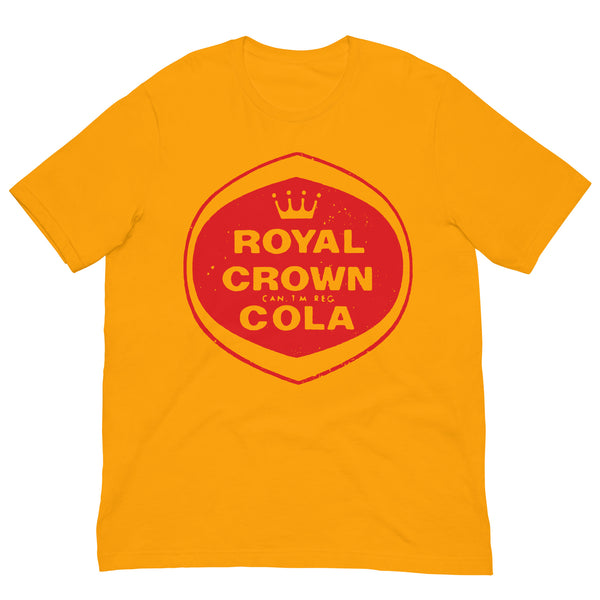 Vintage Retro Graphic Royal Crown Cola Unisex T-Shirt Gold