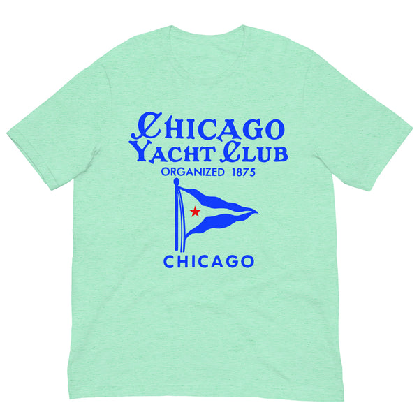 Vintage Retro Graphic Chicago Yacht Club Unisex T-Shirt Heather Mint