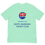 Vintage Retro Graphic Santa Barbara Yacht Club Unisex T-Shirt Heather Mint