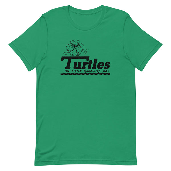 Turtles On Little Sarasota Bay Restaurant Kelly Green Unisex T Shirt