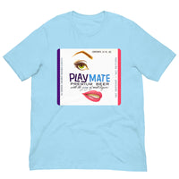 Vintage Retro Graphic Playmate Premium Beer Unisex T-Shirt Ocean Blue