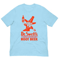 Vintage Retro Graphic Dr Swett's Early American Root Beer Unisex T-Shirt Ocean Blue