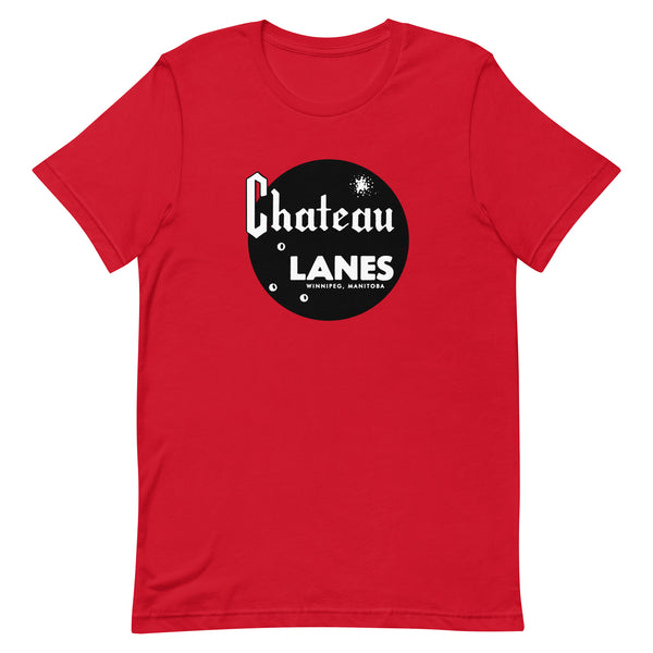 chateau lanes winnipeg manitoba bowling red t-shirt
