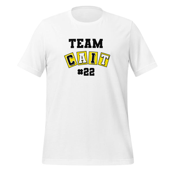 Team CAIT Caitlyn Clark Iowa women's basketball white t shirt