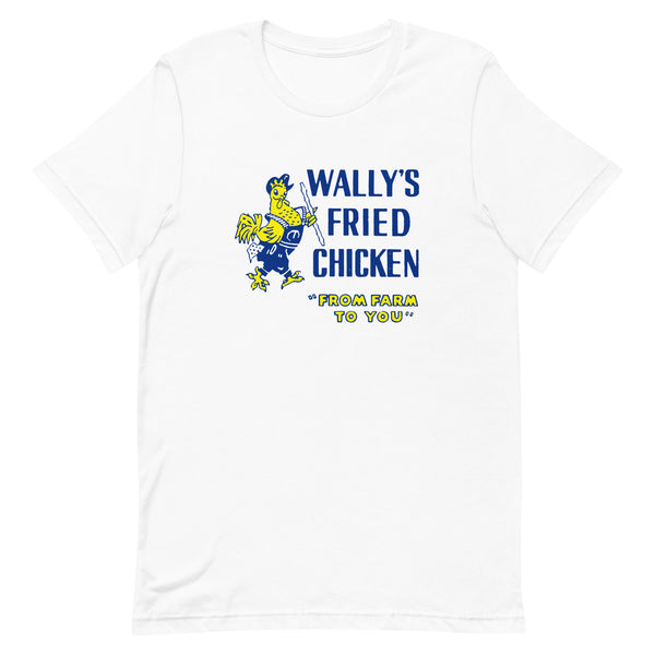 Wally's Fried Chicken white unisex t-shirt