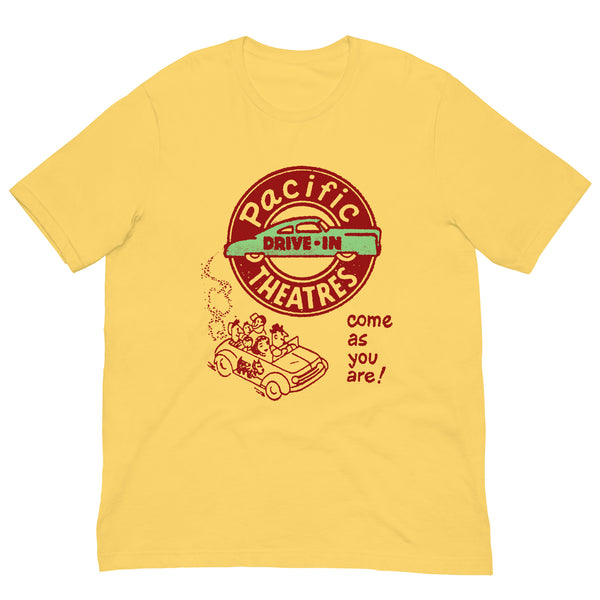 Pacific Drive-In Theaters Unisex T-Shirt - Yellow