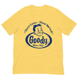 Vintage Retro Graphic Goody Soda Pop Unisex T-Shirt Yellow