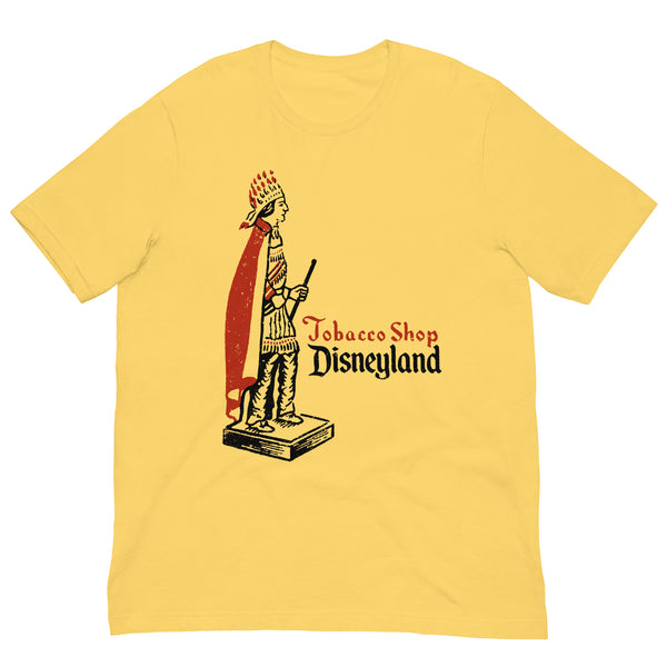 Vintage Retro Graphic Tobacco Shop Unisex T-Shirt Yellow