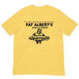 Vintage Retro Graphic Fat Albert's Subs And Pizzas Unisex T-Shirt Yellow