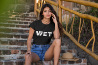 Dangerous When Wet Naughty Humor Womens Black T-Shirt
