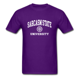 Sarcasm State University Alumni Unisex T-Shirt - purple