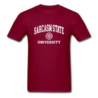 Sarcasm State University Alumni Unisex T-Shirt - burgundy