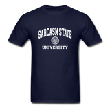 Sarcasm State University Alumni Unisex T-Shirt - navy