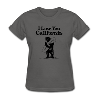 I Love You California Women's T-Shirt - charcoal
